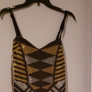 Black gold and silver dress